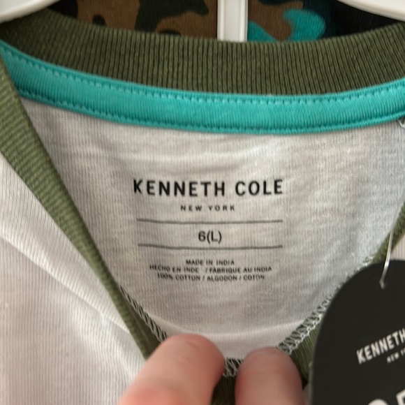 KENNETH COLE 3 PIECE SET: TEES/SHORTS: CAMO: NEW WITH TAGS: SIZE L (6) - Picture 3 of 8